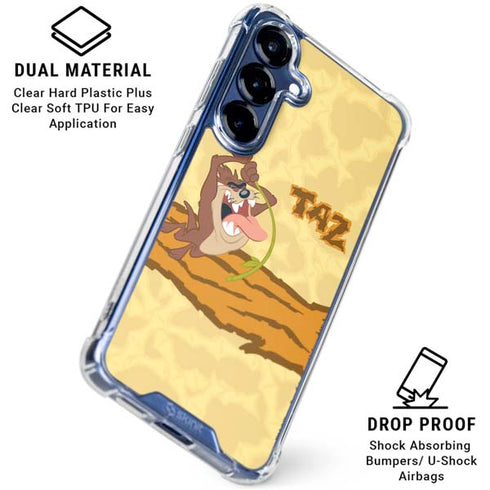 Looney Tunes Tasmanian Devil Rope Swing Galaxy S25 Clear Case