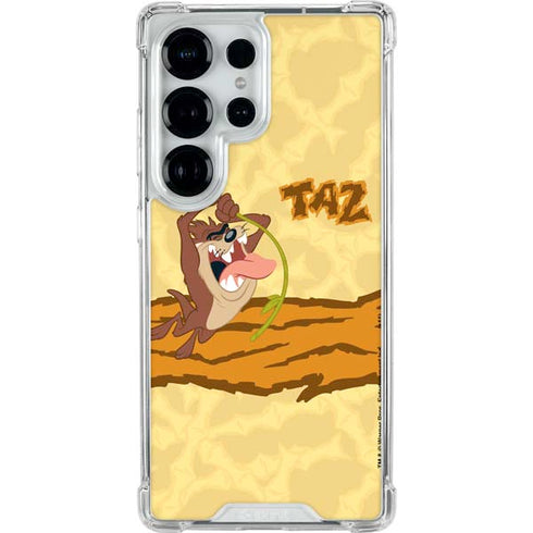 Looney Tunes Tasmanian Devil Rope Swing Galaxy S25 Ultra Clear Case