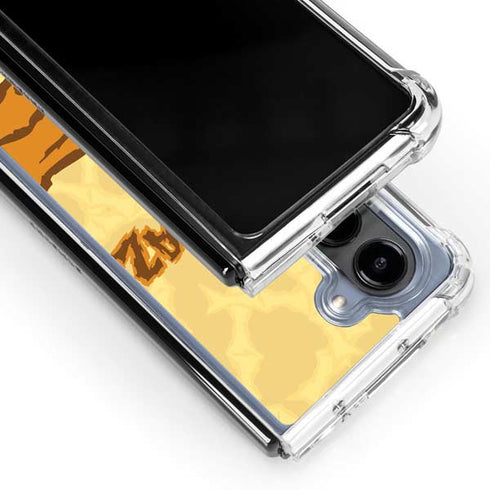 Looney Tunes Tasmanian Devil Rope Swing Galaxy Z Fold5 5G Clear Case