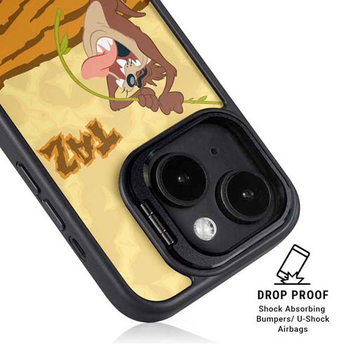 Looney Tunes Tasmanian Devil Rope Swing iPhone 14 Kickstand Case