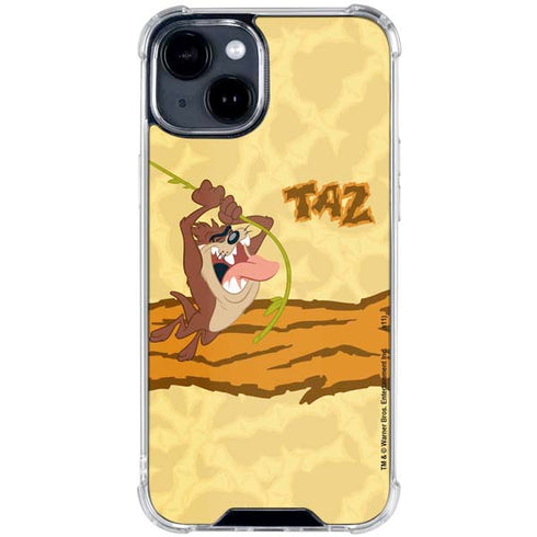 Looney Tunes Tasmanian Devil Rope Swing iPhone 15 Clear Case