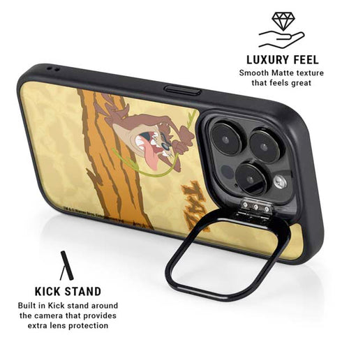 Looney Tunes Tasmanian Devil Rope Swing iPhone 15 Pro Kickstand Case