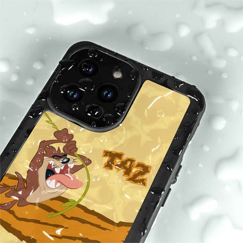 Looney Tunes Tasmanian Devil Rope Swing iPhone 15 Pro Waterproof Case