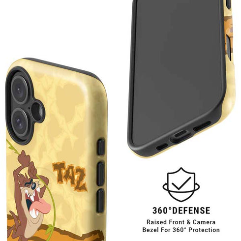 Looney Tunes Tasmanian Devil Rope Swing iPhone 16 Magsafe Impact Case