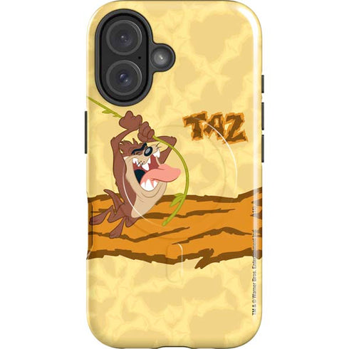 Looney Tunes Tasmanian Devil Rope Swing iPhone 16 Plus Magsafe Impact Case