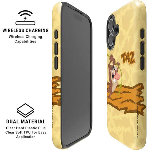 Looney Tunes Tasmanian Devil Rope Swing iPhone 16 Plus Magsafe Impact Case