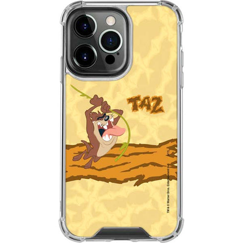 Looney Tunes Tasmanian Devil Rope Swing iPhone 16 Pro Clear Case