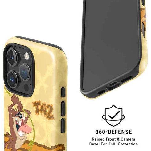 Looney Tunes Tasmanian Devil Rope Swing iPhone 16 Pro Magsafe Impact Case