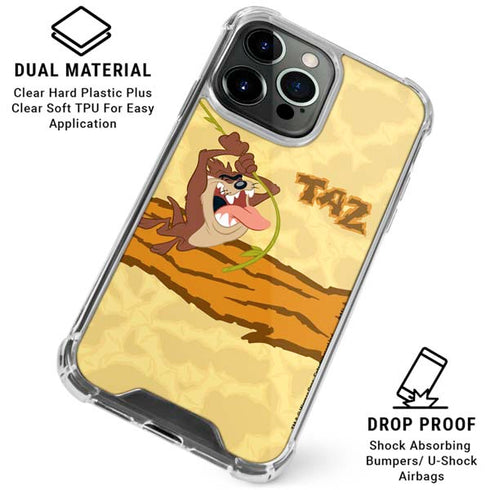 Looney Tunes Tasmanian Devil Rope Swing iPhone 16 Pro Max Clear Case