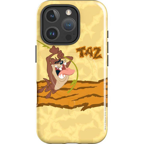 Looney Tunes Tasmanian Devil Rope Swing iPhone 16 Pro Max Magsafe Impact Case