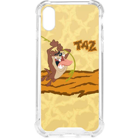 Looney Tunes Tasmanian Devil Rope Swing iPhone XS Clear Case