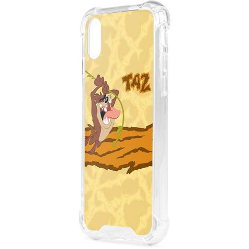 Looney Tunes Tasmanian Devil Rope Swing iPhone XS Clear Case