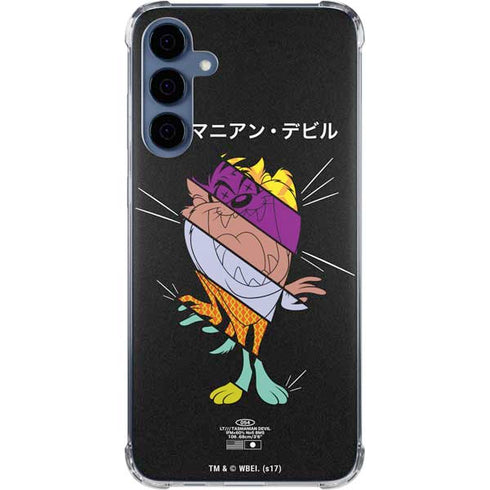 Looney Tunes Tasmanian Devil Sliced Juxtapose Galaxy A55 5G Clear Case