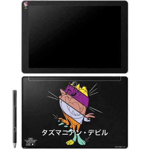 Looney Tunes Tasmanian Devil Sliced Juxtapose Galaxy Book 12in Skin