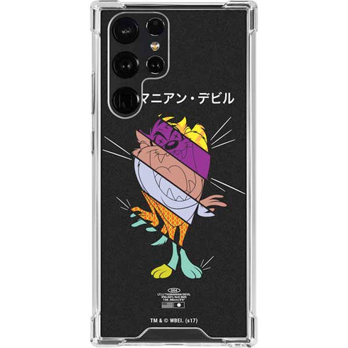 Looney Tunes Tasmanian Devil Sliced Juxtapose Galaxy S23 Ultra Clear Case