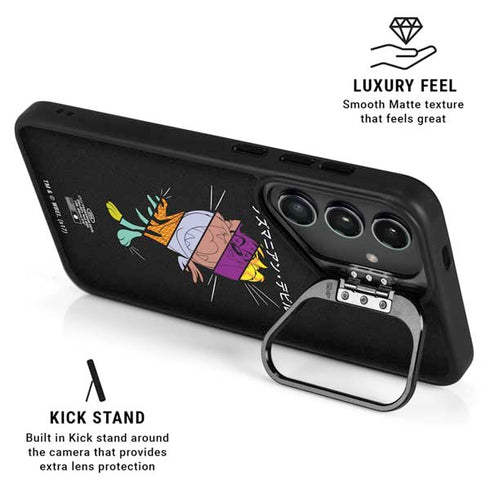 Looney Tunes Tasmanian Devil Sliced Juxtapose Galaxy S24 FE Kickstand Case