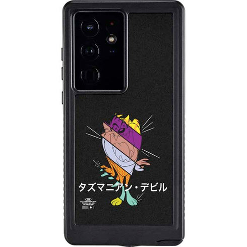 Looney Tunes Tasmanian Devil Sliced Juxtapose Galaxy S24 Ultra Waterproof Case