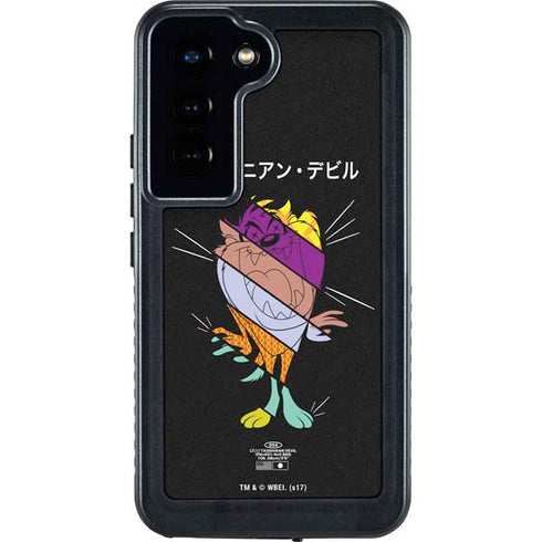 Looney Tunes Tasmanian Devil Sliced Juxtapose Galaxy S24 Waterproof Case