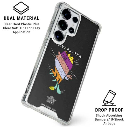 Looney Tunes Tasmanian Devil Sliced Juxtapose Galaxy S25 Ultra Clear Case
