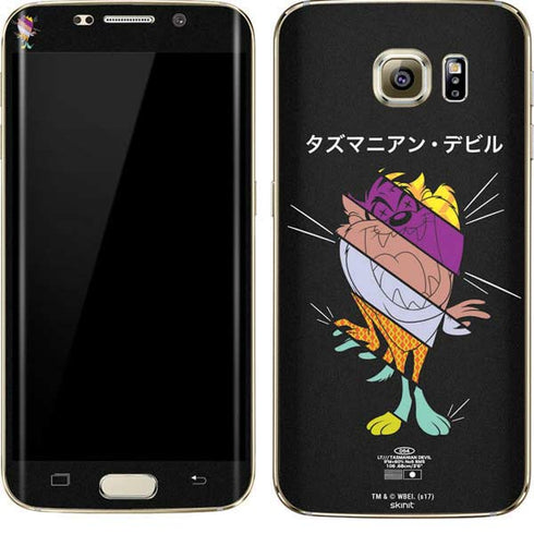 Looney Tunes Tasmanian Devil Sliced Juxtapose Galaxy S7 Edge Skin
