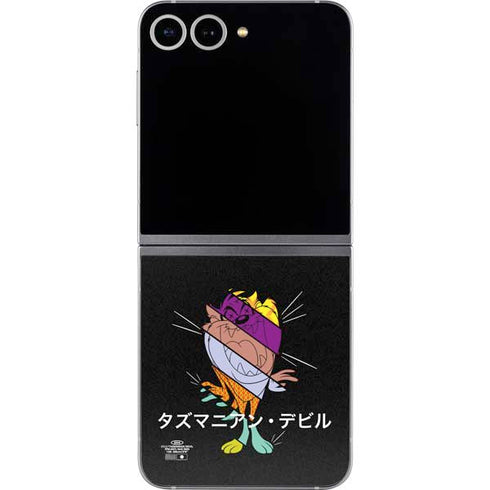Looney Tunes Tasmanian Devil Sliced Juxtapose Galaxy Z Flip6 Skin