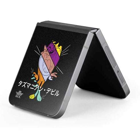 Looney Tunes Tasmanian Devil Sliced Juxtapose Galaxy Z Flip6 Skin