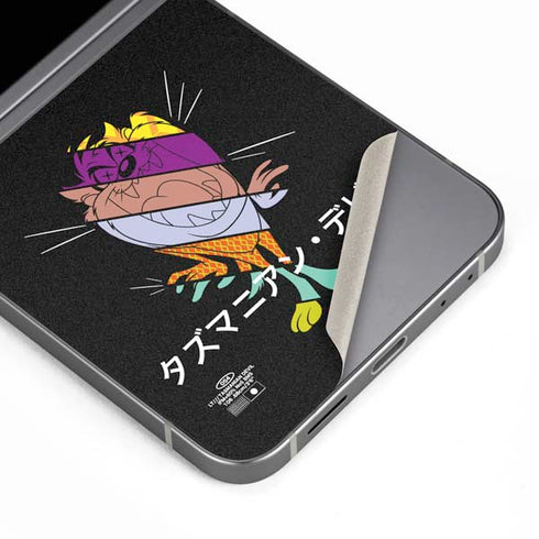 Looney Tunes Tasmanian Devil Sliced Juxtapose Galaxy Z Flip6 Skin