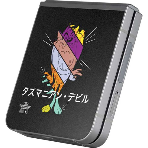 Looney Tunes Tasmanian Devil Sliced Juxtapose Galaxy Z Flip6 Skin