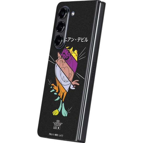 Looney Tunes Tasmanian Devil Sliced Juxtapose Galaxy Z Fold5 5G Skin