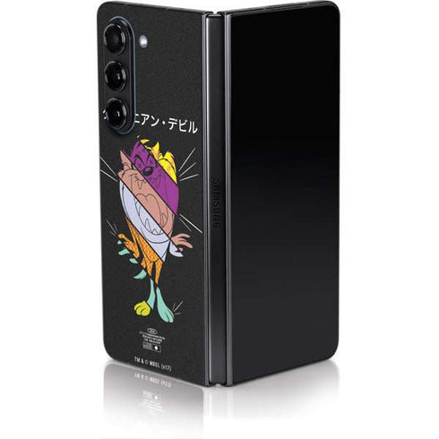 Looney Tunes Tasmanian Devil Sliced Juxtapose Galaxy Z Fold5 5G Skin