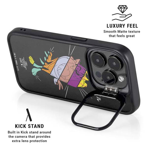 Looney Tunes Tasmanian Devil Sliced Juxtapose iPhone 13 Pro Kickstand Case
