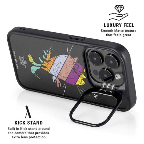 Looney Tunes Tasmanian Devil Sliced Juxtapose iPhone 13 Pro Max Kickstand Case