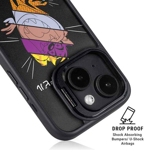 Looney Tunes Tasmanian Devil Sliced Juxtapose iPhone 14 Plus Kickstand Case