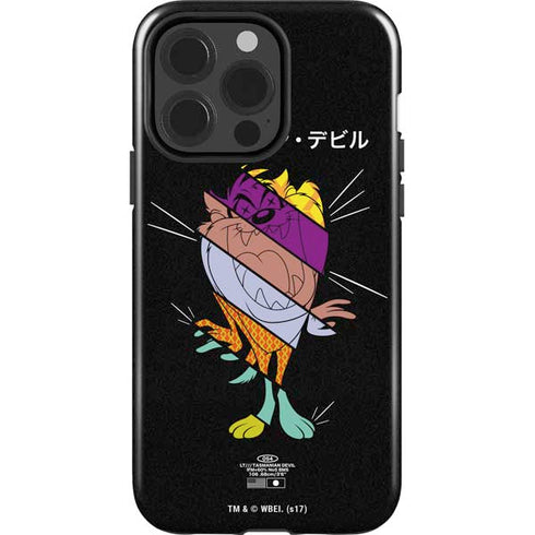 Looney Tunes Tasmanian Devil Sliced Juxtapose iPhone 15 Pro Impact Case