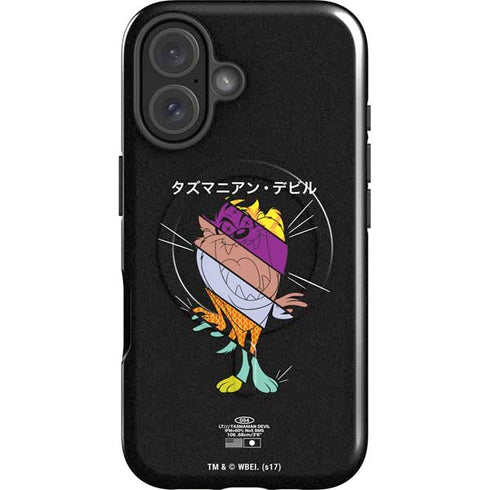 Looney Tunes Tasmanian Devil Sliced Juxtapose iPhone 16 Magsafe Impact Case