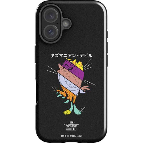 Looney Tunes Tasmanian Devil Sliced Juxtapose iPhone 16 Plus Impact Case
