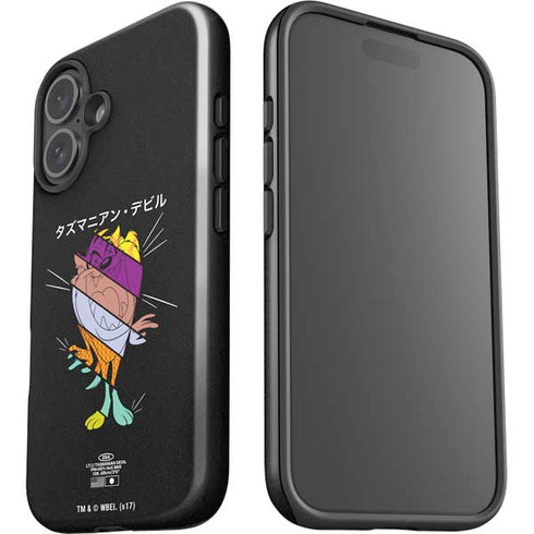 Looney Tunes Tasmanian Devil Sliced Juxtapose iPhone 16 Plus Impact Case