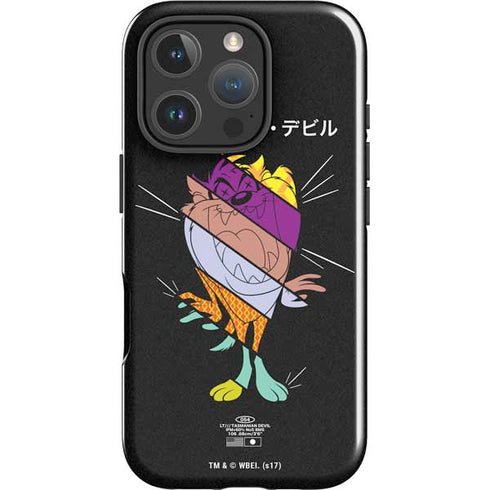 Looney Tunes Tasmanian Devil Sliced Juxtapose iPhone 16 Pro Impact Case
