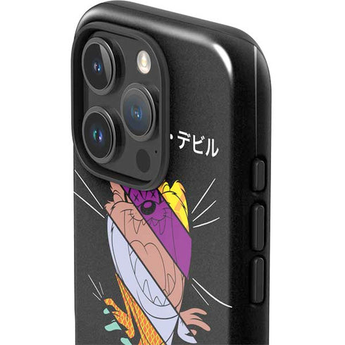 Looney Tunes Tasmanian Devil Sliced Juxtapose iPhone 16 Pro Impact Case
