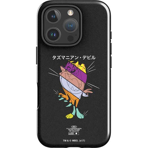 Looney Tunes Tasmanian Devil Sliced Juxtapose iPhone 16 Pro Max Impact Case