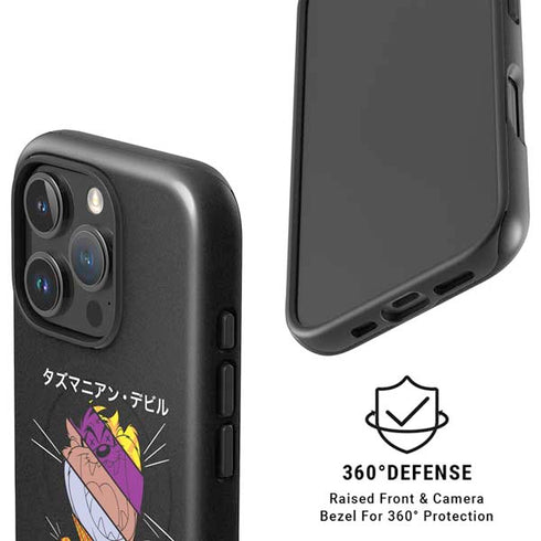 Looney Tunes Tasmanian Devil Sliced Juxtapose iPhone 16 Pro Max Magsafe Impact Case