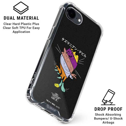 Looney Tunes Tasmanian Devil Sliced Juxtapose iPhone 16e Clear Case