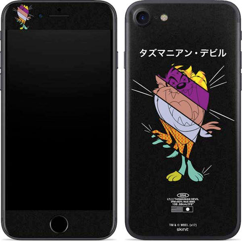 Looney Tunes Tasmanian Devil Sliced Juxtapose iPhone 7 Skin