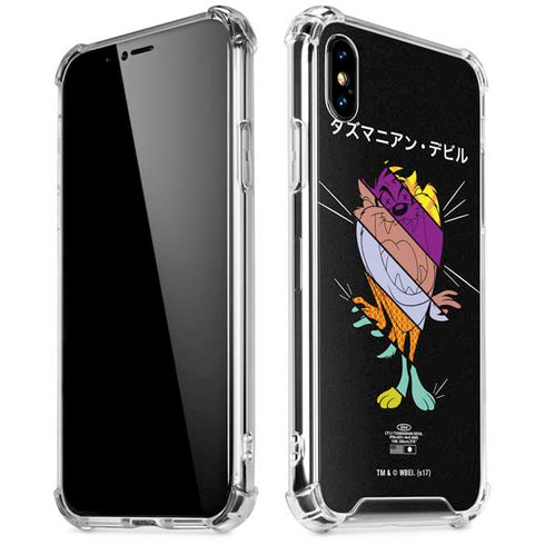 Looney Tunes Tasmanian Devil Sliced Juxtapose iPhone X/XS Clear Case