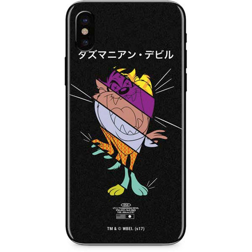 Looney Tunes Tasmanian Devil Sliced Juxtapose iPhone XS Max Skin