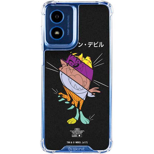 Looney Tunes Tasmanian Devil Sliced Juxtapose Moto G 5G (2024) Clear Case
