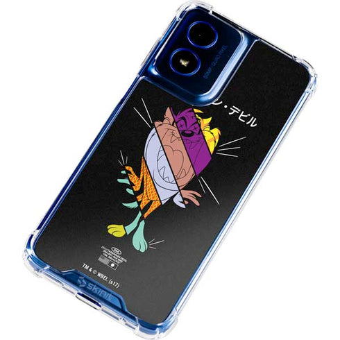 Looney Tunes Tasmanian Devil Sliced Juxtapose Moto G Play 4G (2024) Clear Case