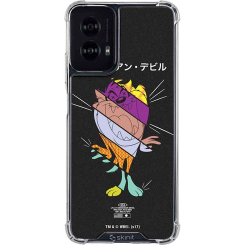 Looney Tunes Tasmanian Devil Sliced Juxtapose Moto G Power 5G (2024) Clear Case