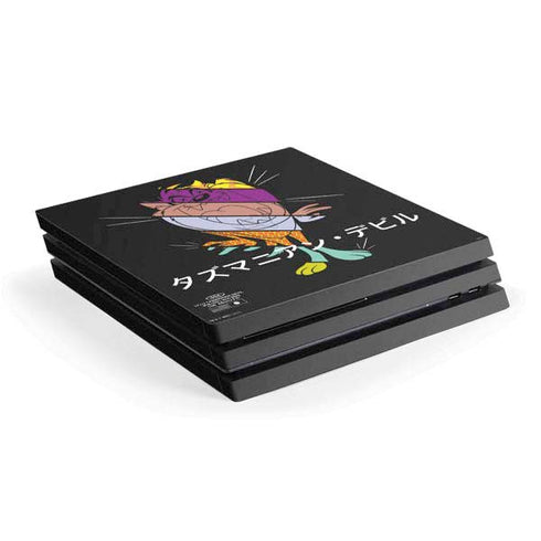 Looney Tunes Tasmanian Devil Sliced Juxtapose PS4 Pro Console Skin