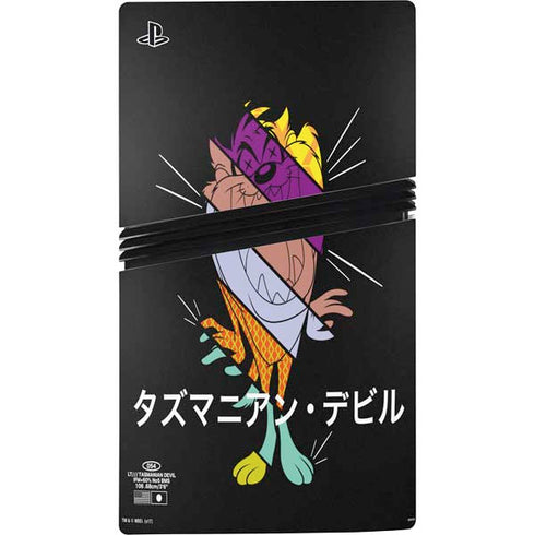 Looney Tunes Tasmanian Devil Sliced Juxtapose PS5 Pro Bundle Skin